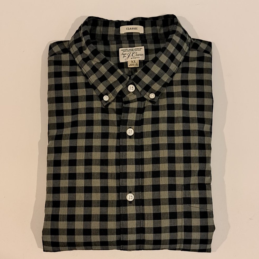 J. Crew Men's XL Classic Fit Long Sleeve Button Down Shirt Style #AA265